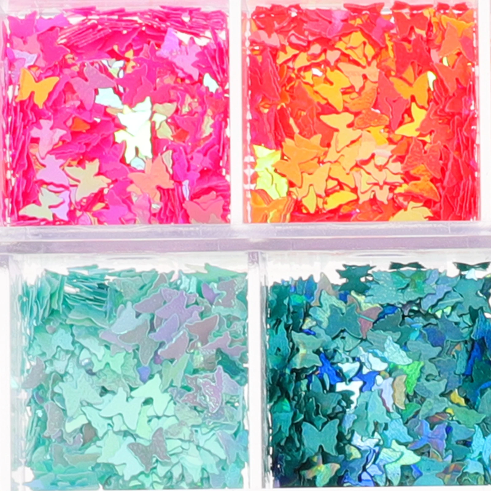 مسمار الفن الديكور الفراشات الترتر يلمع ماكياج الترتر مانيكير لوازم صالون المنزل استخدام مسمار الفن الديكور