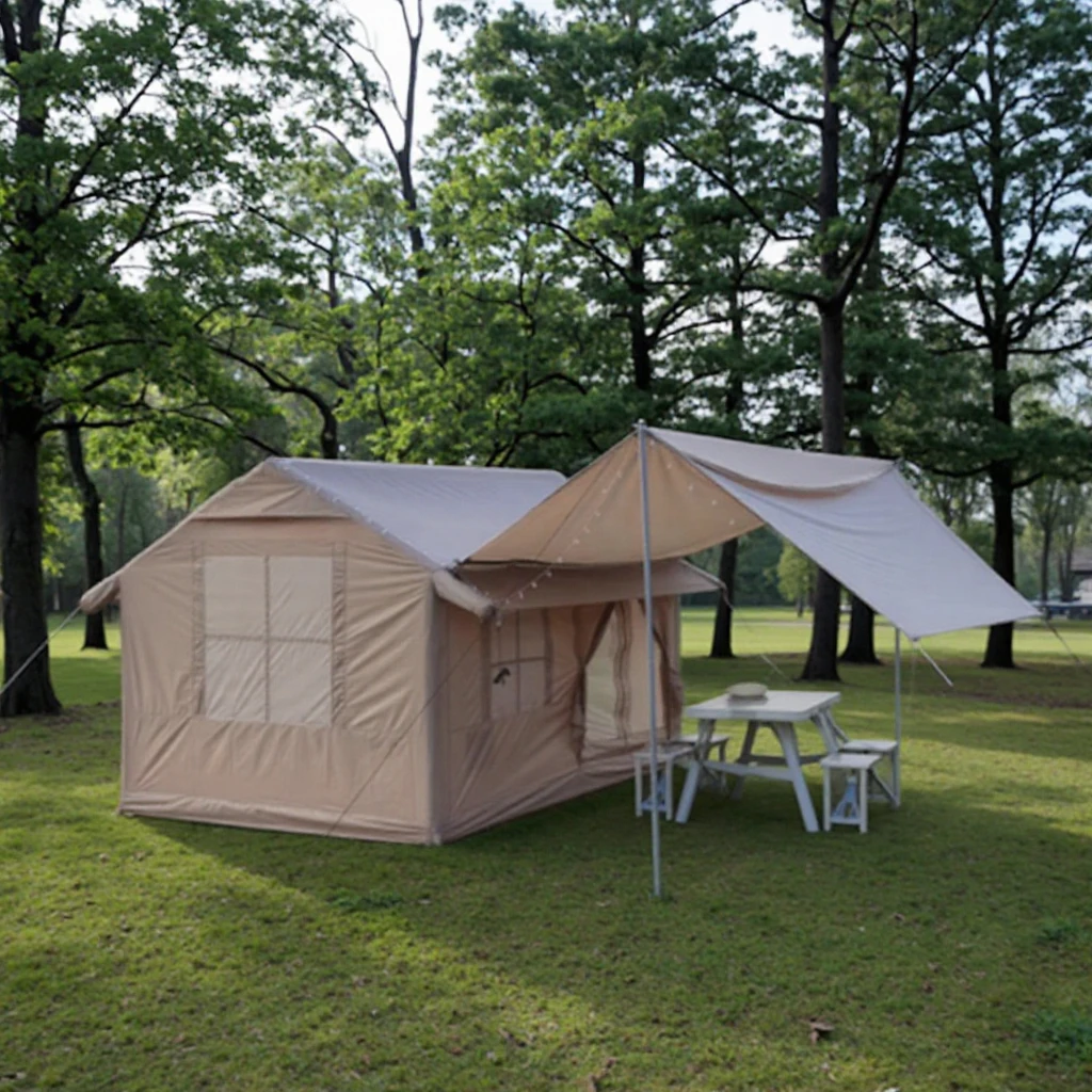 

Inflatable Camping Tent for 4-6 Person Use, Waterproof Four Season Dome for Outdoor Glamping