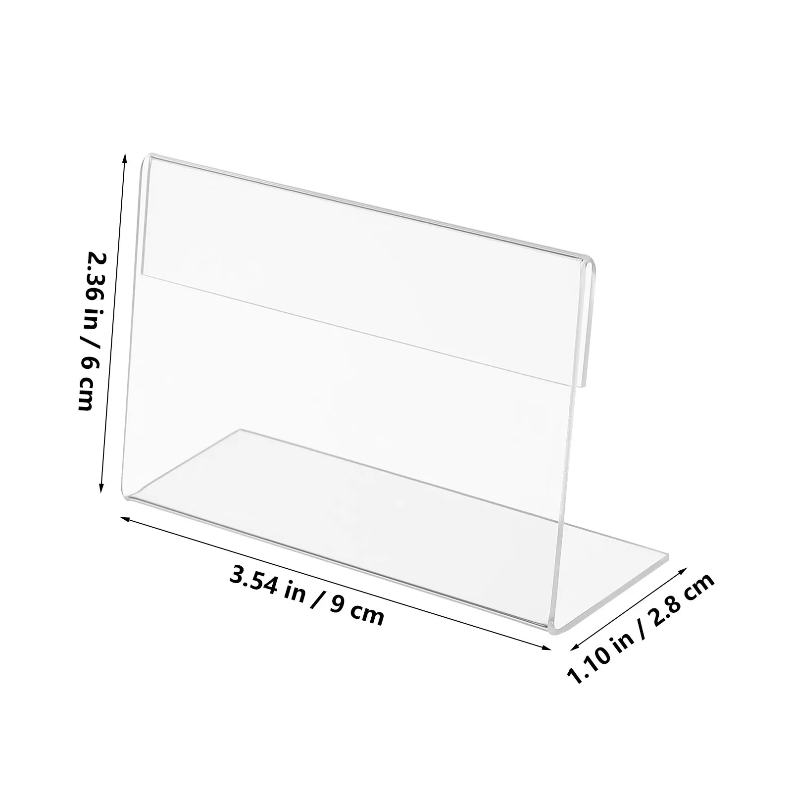 20Pcs Small Acrylic Sign Holder Transparent Acrylic Label Holder Compact Price Display Stand for Retail Store Office Exhibition