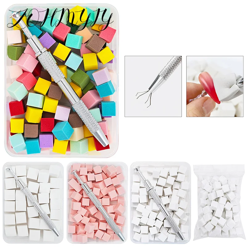 Nail Art Sponge Soft Sponges Gradient Nail Art Stamper Tools Fade Color Manicure Dotting Pen Polish Nail Sponge Gripper Tool