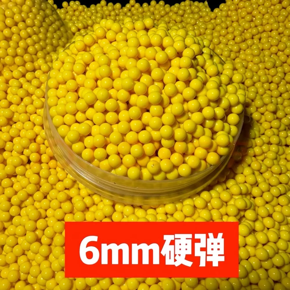 Spielzeugpistole, Kunststoffkugel, Kinderspielzeug, Kunststoffkugel, massive gelbe Kugel, 6 mm