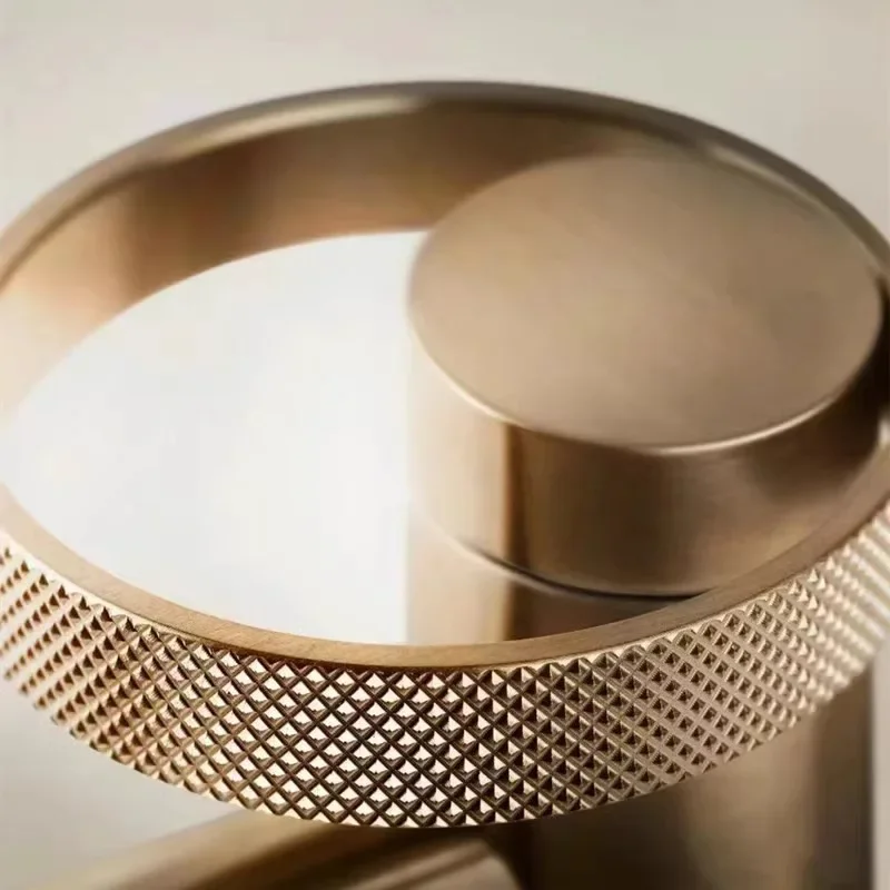 Bathroom Italian Faucet Series Washbasin Ring Handle Washbasin Hot and Cold Faucet Copper