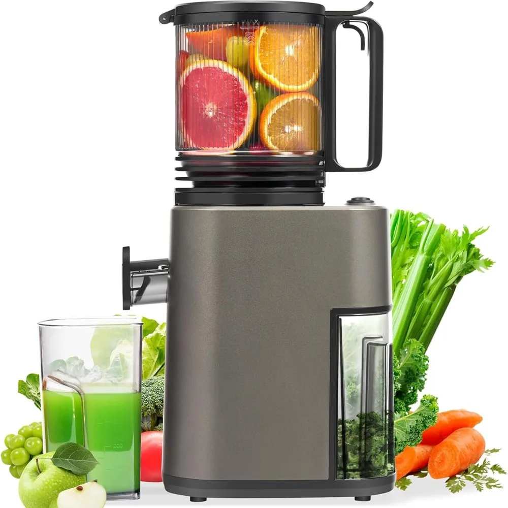 

Masticating Juicer with 250W DC Motor, 5.4 Wide Feed Chute, Slow Cold Press Juice Extractor for Whole Fruits & Vegetables, High