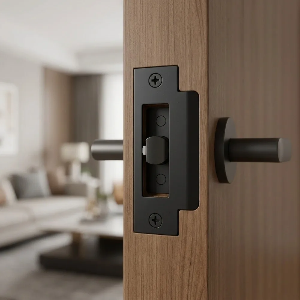 Home Door Lock Hardware Replacement Accessories Heavy-Duty Common Door Strike Plate Reliable Security Easy DIY Installation Part