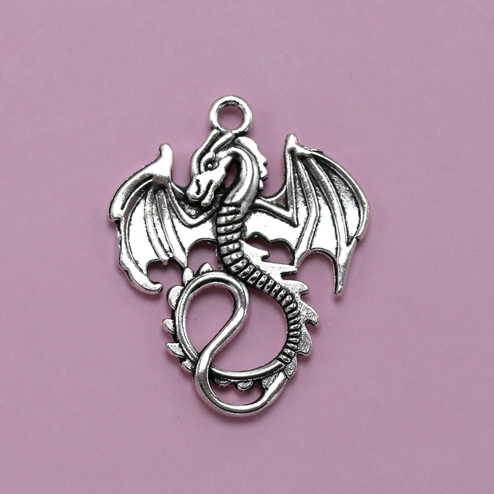 

20 шт., подвеска в виде летающего дракона из сплава, подвески для самостоятельного изготовления ювелирных изделий, ожерелье, браслет, скрапбукинг, подвеска из серебряного сплава, подвеска