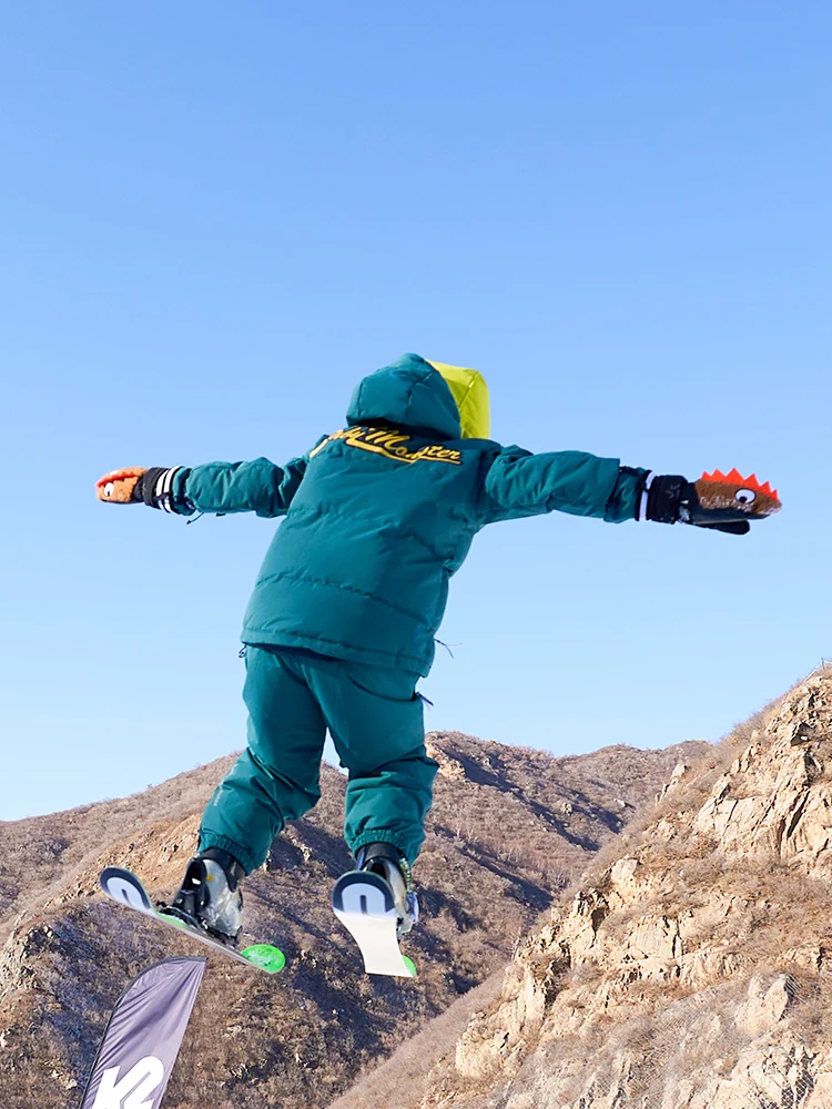 LDSKI Kids kurtka narciarska Girls Boys chłopięca dziecięca kombinezon śnieżny oddychający ciepły wiatroszczelny wodoodporny topy sportowe na świeżym powietrzu Snowboard