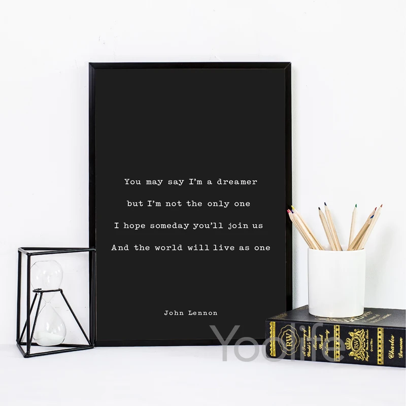 War is Over Print Lennon & Yoko Ono Love Peace Quotes Wall Art Canvas Painting Iconic Art work Poster Home Wall Decor