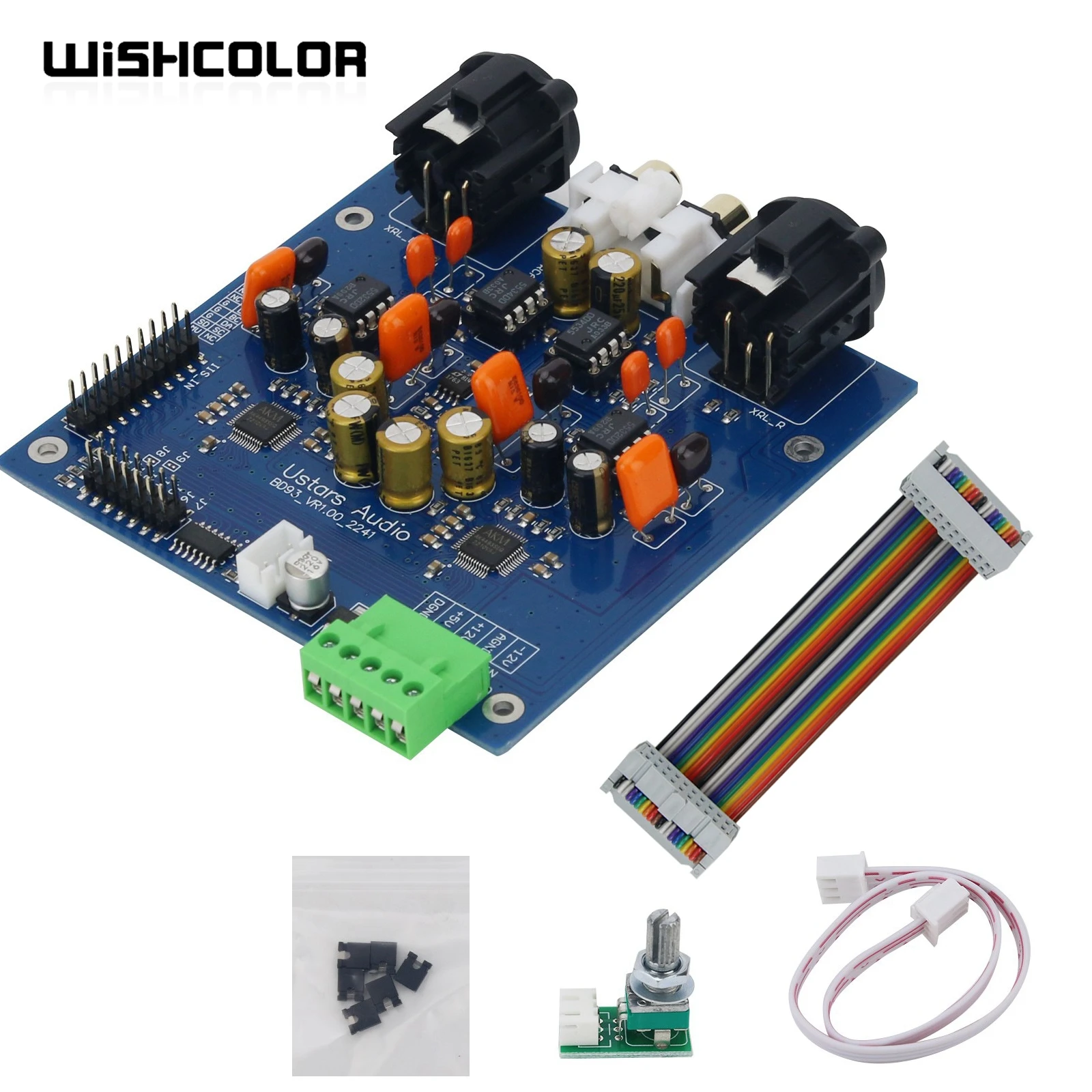 Wishcolor-Kit decodificador de áudio, placa padrão BD93, AK4493 duplo, SEQ DAC, HiFi, 32Bit, PCM384kHz, decodificação dura DSD