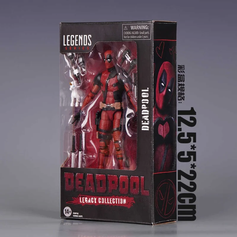 Marvel Legends Deadpool 6-calowy model akcji Zabawka Kolekcja na biurko Dekoracja 1/12 Deadpool Model Figurka Lalka Prezent dla chłopca