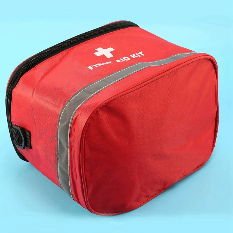 8X Outdoor First Aid Kit Sports Camping Bag Home Emergency Survival Package Red Nylon Striking Cross Symbol Bag