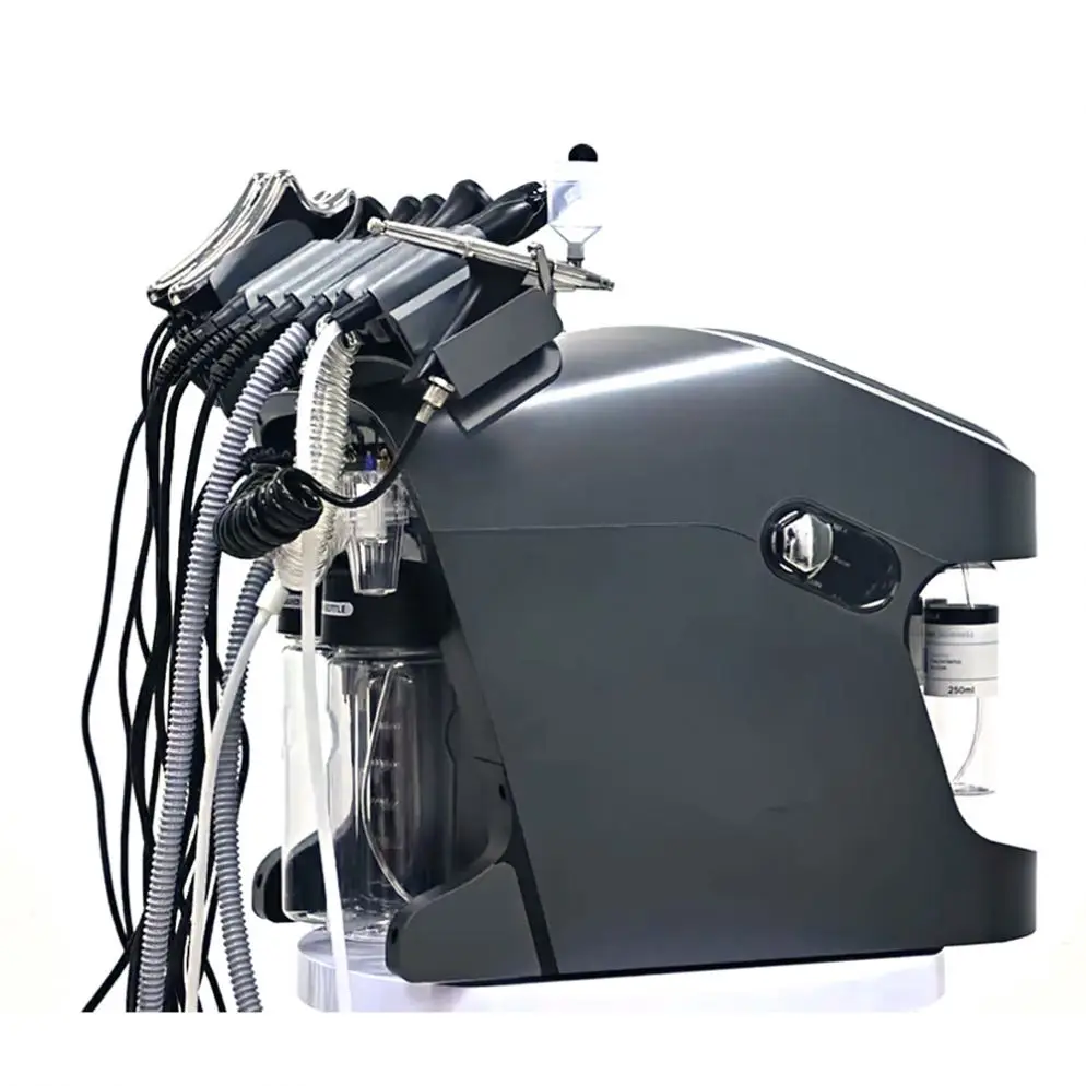 جديد وصول اللؤلؤة السوداء 10 في 1 هيدرو أكوا آلة تقشير اللوازم الطبية الأكسجين النفاثة الوجه سبا العناية بالبشرة التنظيف العميق الولايات المتحدة التوصيل