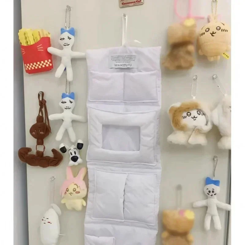 

Three Pockets Storage Hang Bag Wall Mounted Dormitory Storage Bag Multifunctional Behind The Door Wardrobe Storage Sundries Bag