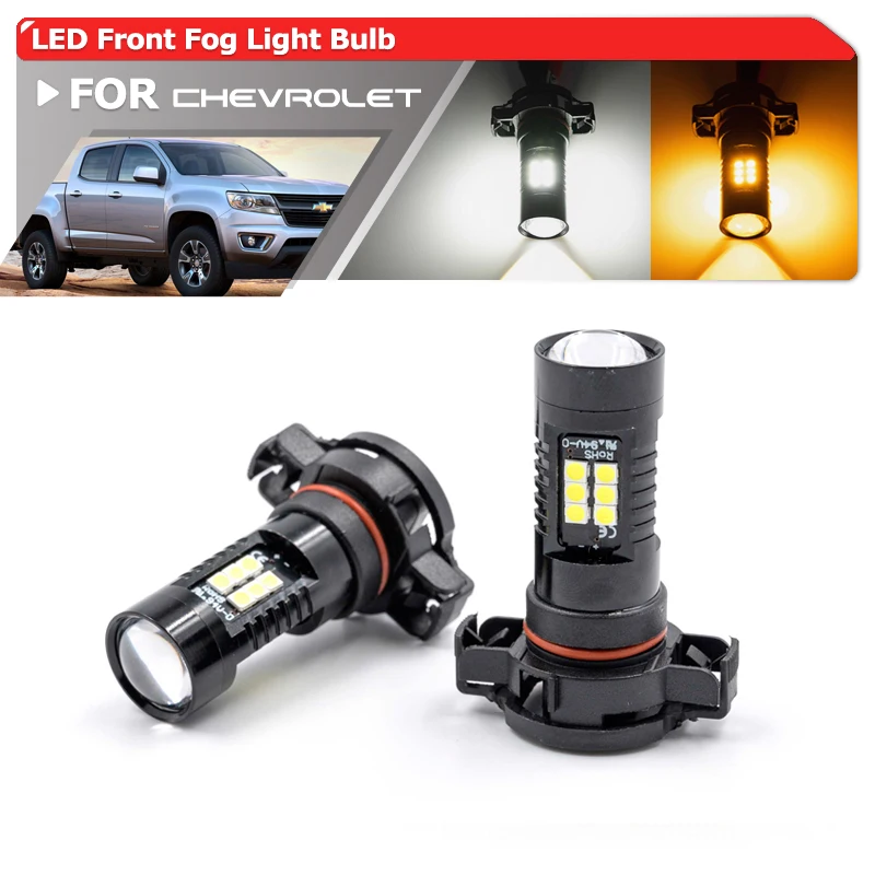 2x LED Bumper Driving Fog Light Bulb Replacement For Chevrolet Colorado GMC Canyon Truck 2015 2016 2017 2018 2019 2020 2021 2022