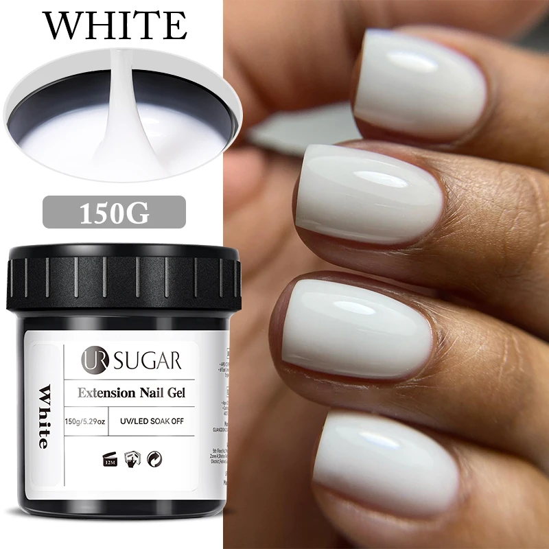 UR SUGAR 150g Transparent Nail Extension Gel Jelly White Light Pink Acrylic French Nail Art UV LED Gel Semi Permanent Manicure image 3