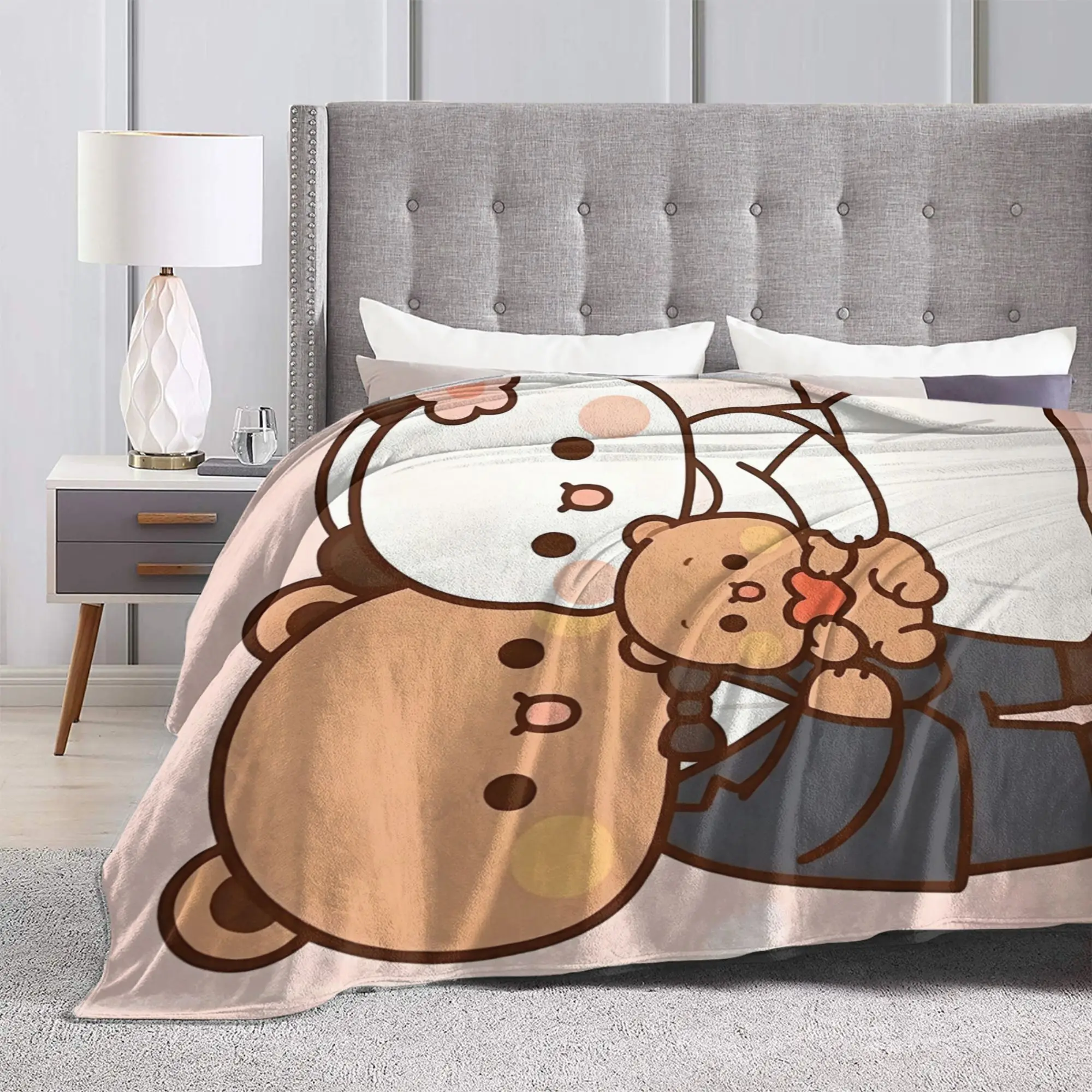 Marriage Panda Bubu Dudu Blanket  Fuzzy Throw Blankets Summer Air Conditioning Personalised Soft Warm Bedspread