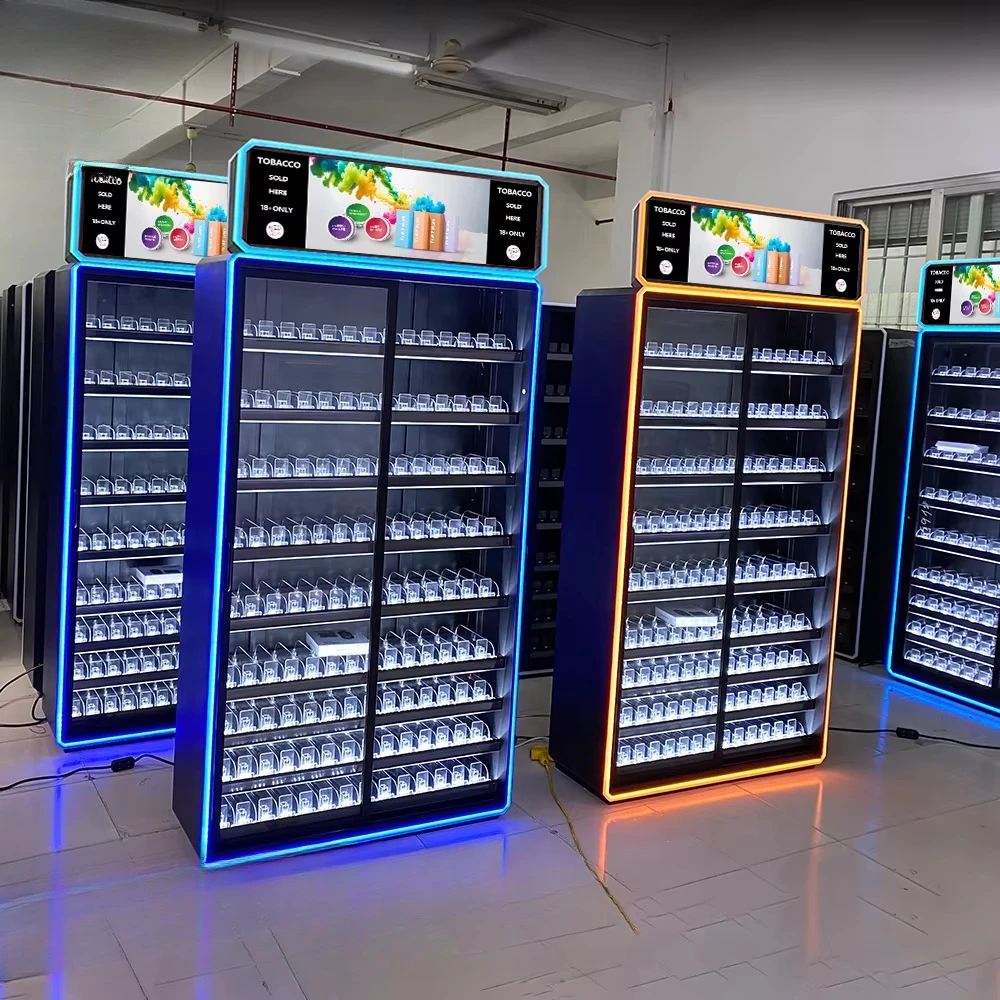2026 Hot Sale  Store Packaging Bracket Shelf Display Cabinet with Tempered Glass Door for Retail Store Display for