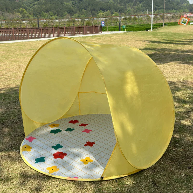 Cross-border Summer New Ins Wind Speed Opening Beach Tent Outdoor Portable Foldable Sun protection Picnic Tent Quick Throw