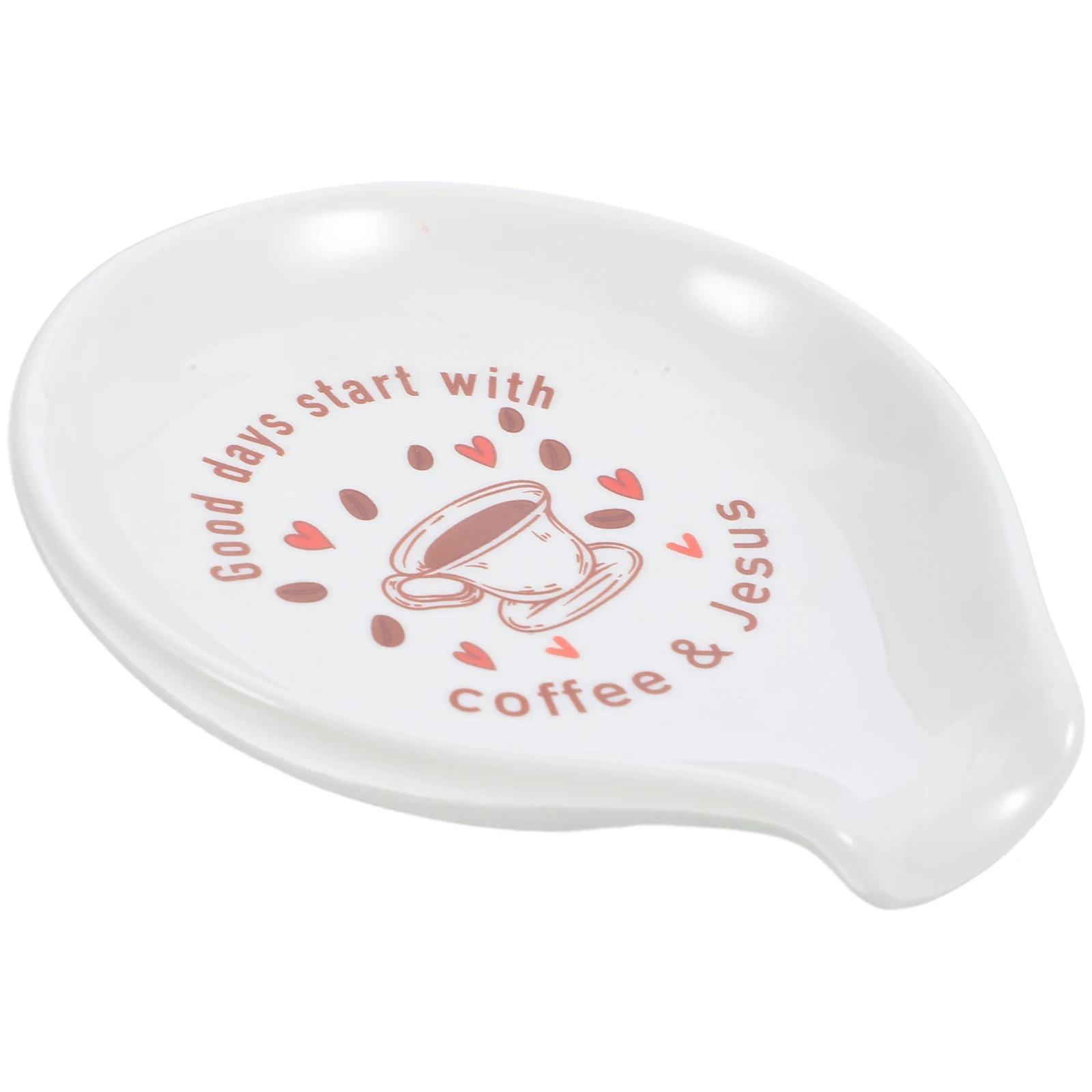 

Ceramic Spoon Rest Kitchen Station Accessory Smooth Design Tongs Spatulas Ladles Tea Bag Holder Ceramic Spoon Rest