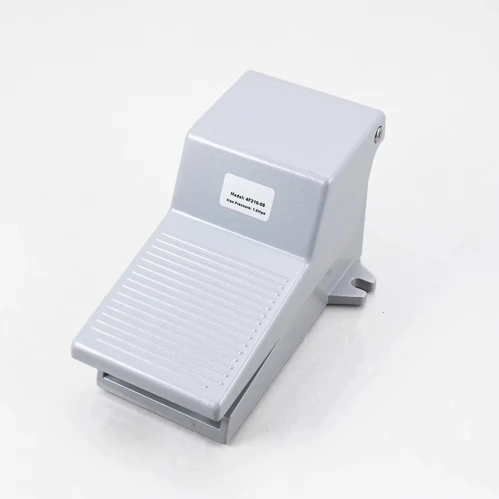 4F210-08 Acting Type 5/2 Way 1/4'' Port Size Aluminum Alloy Pneumatic Air Brake Pedal Control Valve Custom Gas