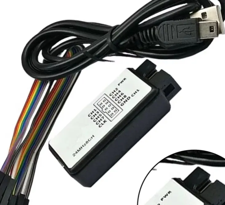 24m 8-Channel USB For Logic Analyzer With 10-Color For Jumper Wires For Microcontroller Debugging And Circuit Signal Testing Too