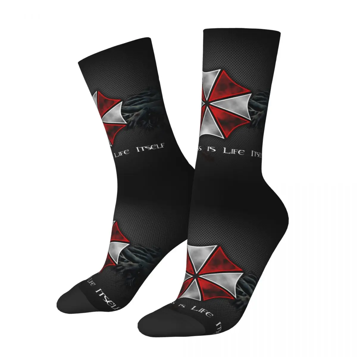 Fashion Male Men Socks Crazy Umbrella Corporation Horror Logo Sock Polyester Sport Women Socks Spring Summer Autumn Winter