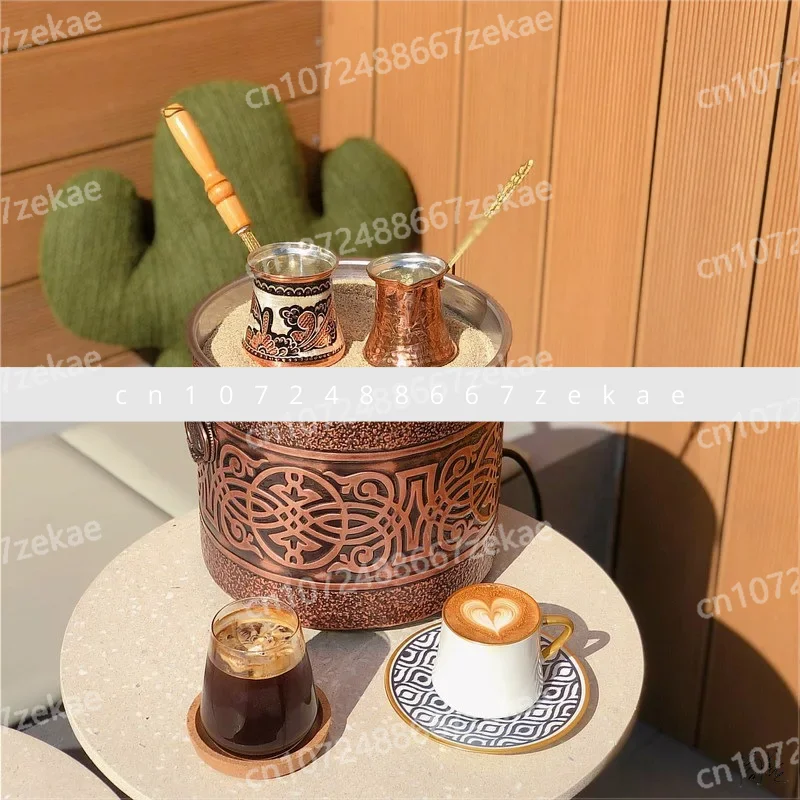 

Authentic Turkish Arab copper electric hot sand coffee machine heater