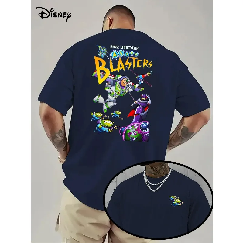 ديزني الطنانة الخفيفة بندقية الفضاء قميص تي شيرت رجالي صيف جديد كبير الرجال والنساء موضة عادية ملابس الشارع