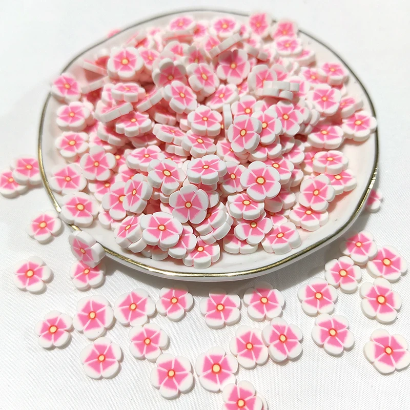 20g 10mm Mix Color Flower Smile Face Fruit Shape Polymer Clay Spacer Loose Slice POLYM CLAY SPRINKL