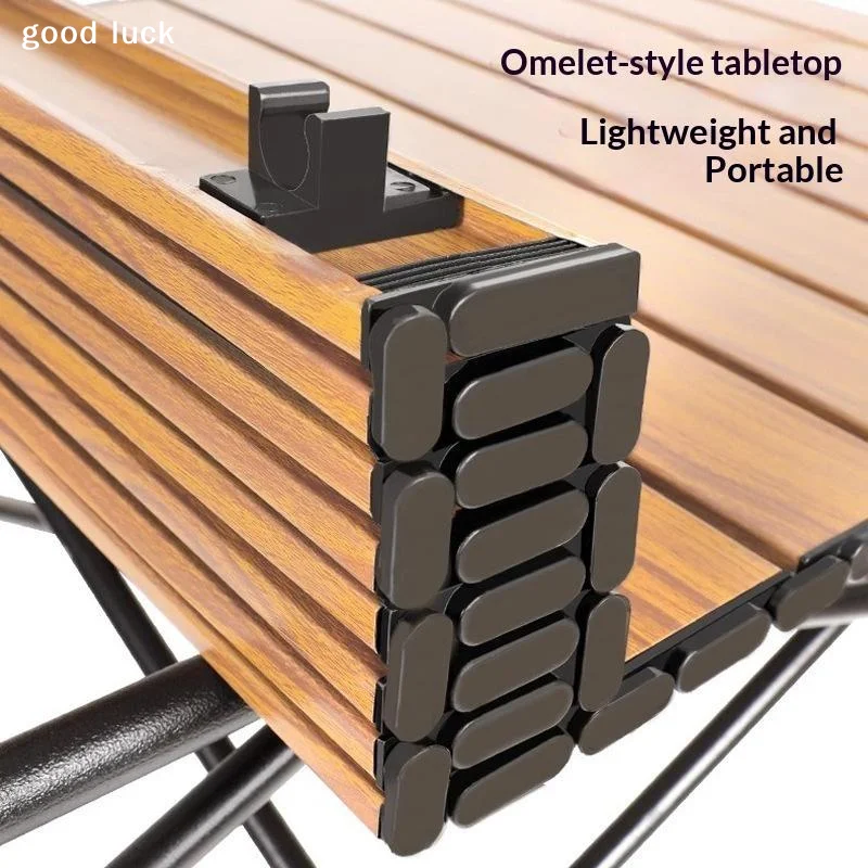 1Set Folding Portable Outdoor Lightweight Table Stall Camping Fishing Picnic Table Outdoor Self-driving Barbecue Folding Table