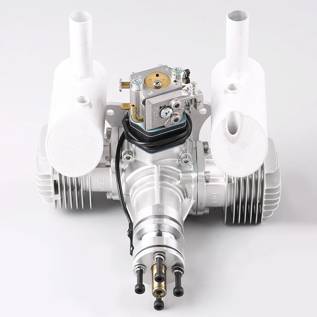 DLE40 Model Aircraft Engine Naturally Air-cooled 40CC Displacement Dual Cylinder Two-Stroke Side Exhaust Fixed Wing