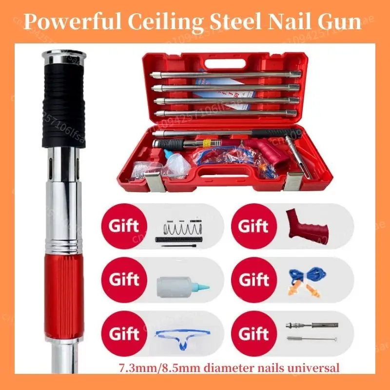 

Powerful Steel Nail with Extension Rod 4 Levels Cement Wall Shooting Ceiling Wall Anchor Wire Slotting Device Rivet Tool