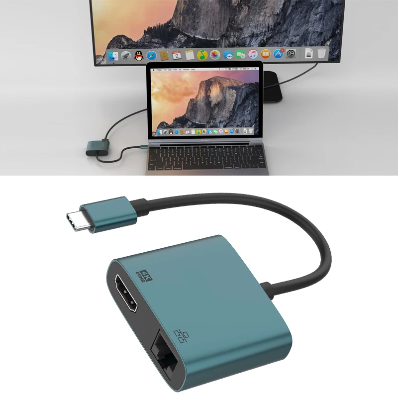 

Док-станция, совместимая с USB-C к HDMI, USB-C-концентратор, видеоадаптер USB-C к VGA, видеокарта RJ45 (100 м), видеокарта для ноутбука, USB-видеоконвертер