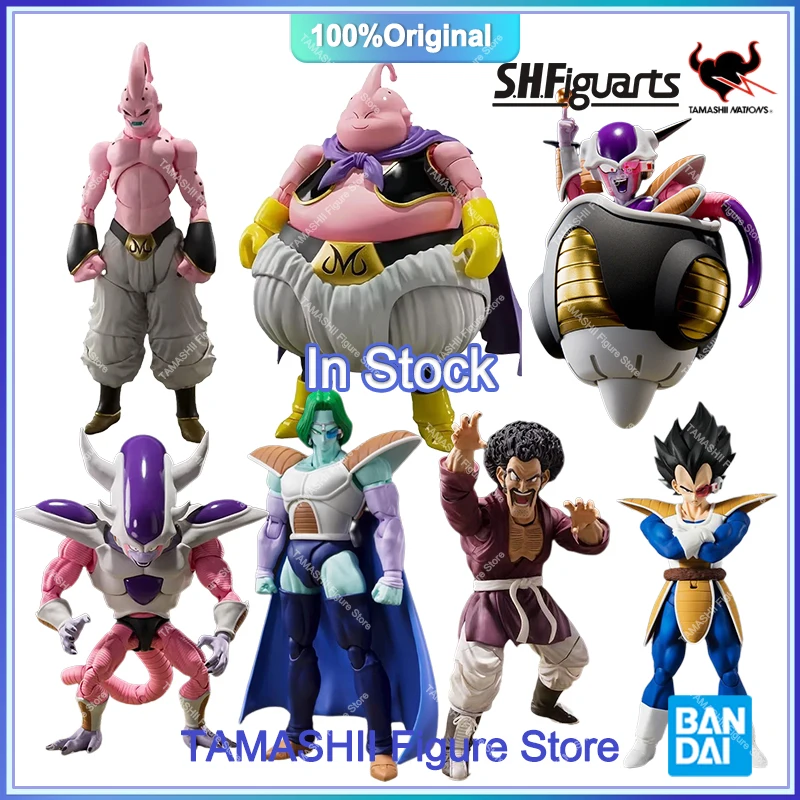 In Stock Original Bandai Dragon Ball Z S.H.Figuarts SHF Majin Buu Hercule Vegeta Zarbon Frieza Hercule Action Figure Model Toys