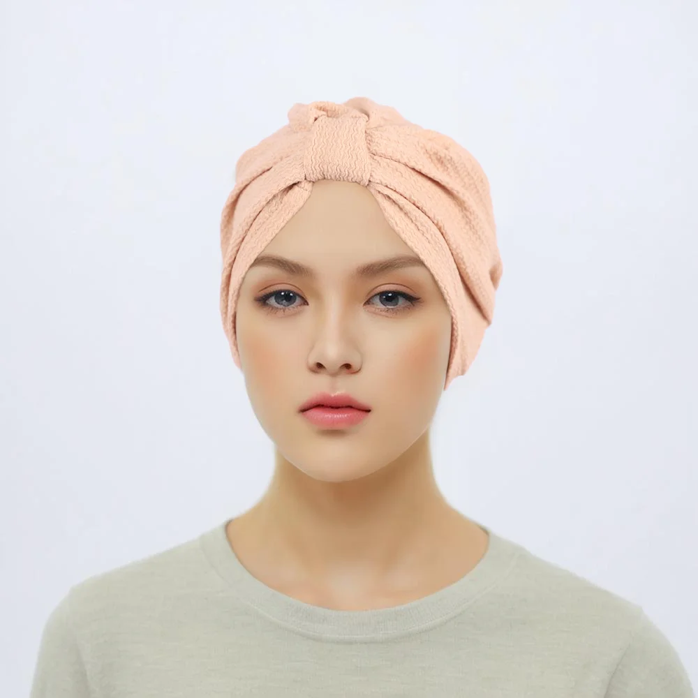 RIMAIRE-Hijabs muçulmanos de cor pura para mulheres, chapéu elástico e confortável, turbante elegante, lenço macio do Islã