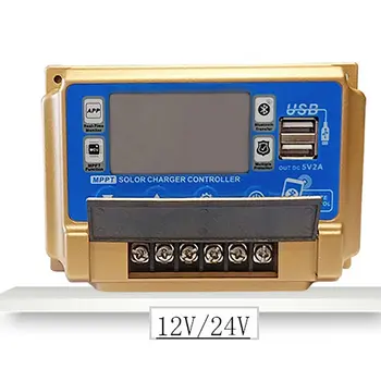 12V/24V 30A/40A/50A/60A Vysoce kvalitní LCD velký digitální displej Bluetooth WIFI Solární regulátor nabíjení MPPT Solární regulátor 10 nejlepší prodej mppt wifi - №3