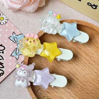 6件組可愛三麗鷗Hello Kitty星星髮夾,動漫Yugui狗狗,Melody單字髮夾,甜美女孩髮飾兒童禮物 10 最佳銷售 三麗鷗爪夾 - №4