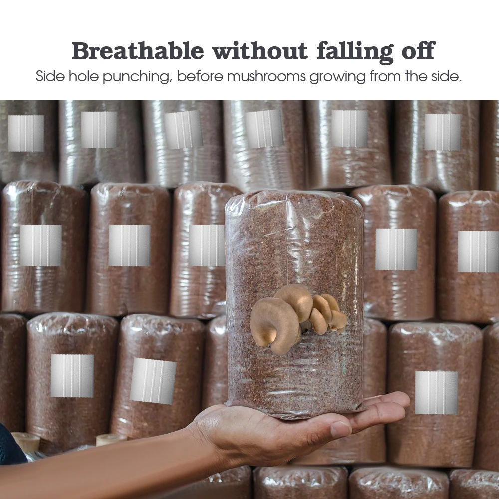Breathable Self-Adhesion Non-Woven Sticker for Mushroom Spawn Bag Punching Inoculation Sealing Paster Edible Fungi Cultivation gallery 4