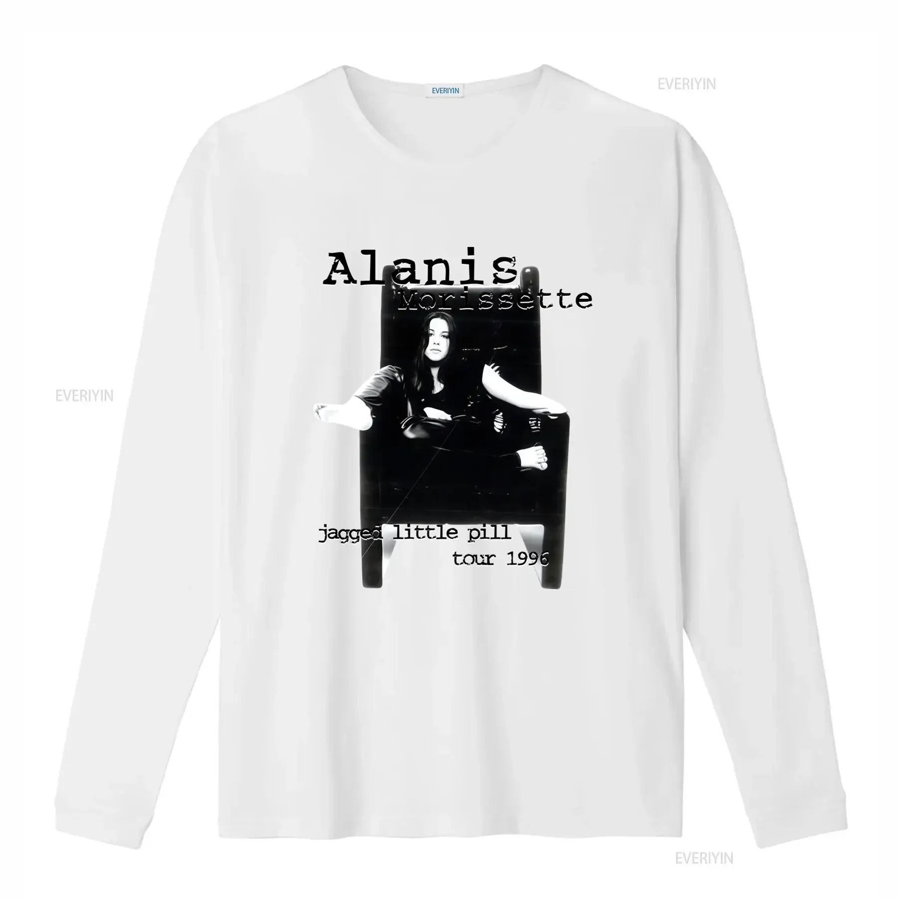 Alanis Morissette Jagged Little Pill Tour 1996 Vintage Style Cotton White T Shirt All Sizes Available vintage Washed