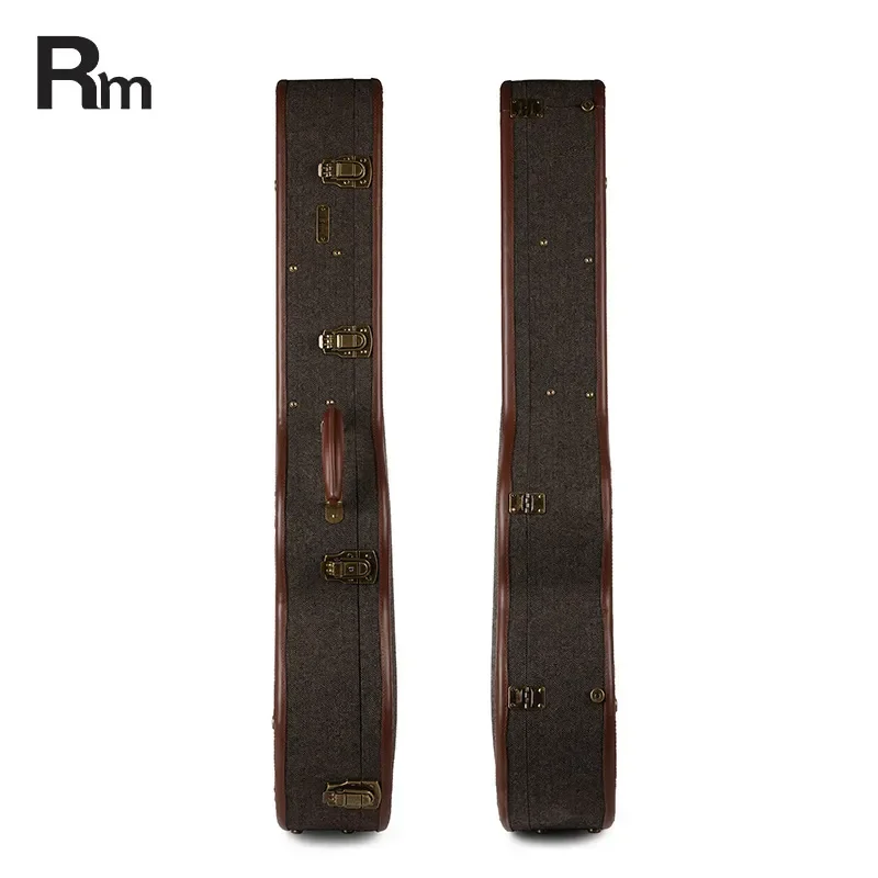 RM Retro Mocha Series Guitar Bass Case Thickened Velvet Interior Shockproof Waterproof Protective Hard Shell for Electric