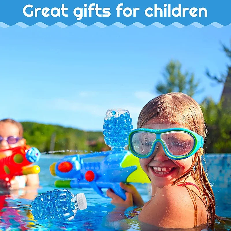 4 pezzi accessori per perline di gel d'acqua bottiglia di perline di gel d'acqua tramoggia di plastica bottiglia di ananas pistola giocattolo bottiglia di munizioni di tiro