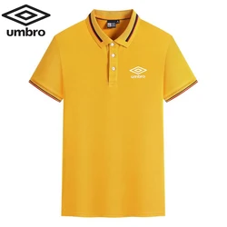 Embroidery Umbro New Summer Polo Shirt Men Hot High Quality Men's Short Sleeve Top Business Casual Polo-shirt for Men