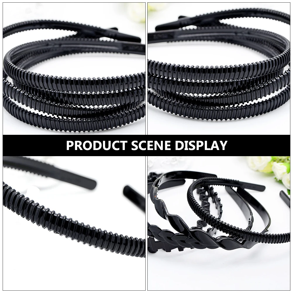 

Thick Spring Hair Card Black Headband Multi-functional Household Women Plastic Bands Man
