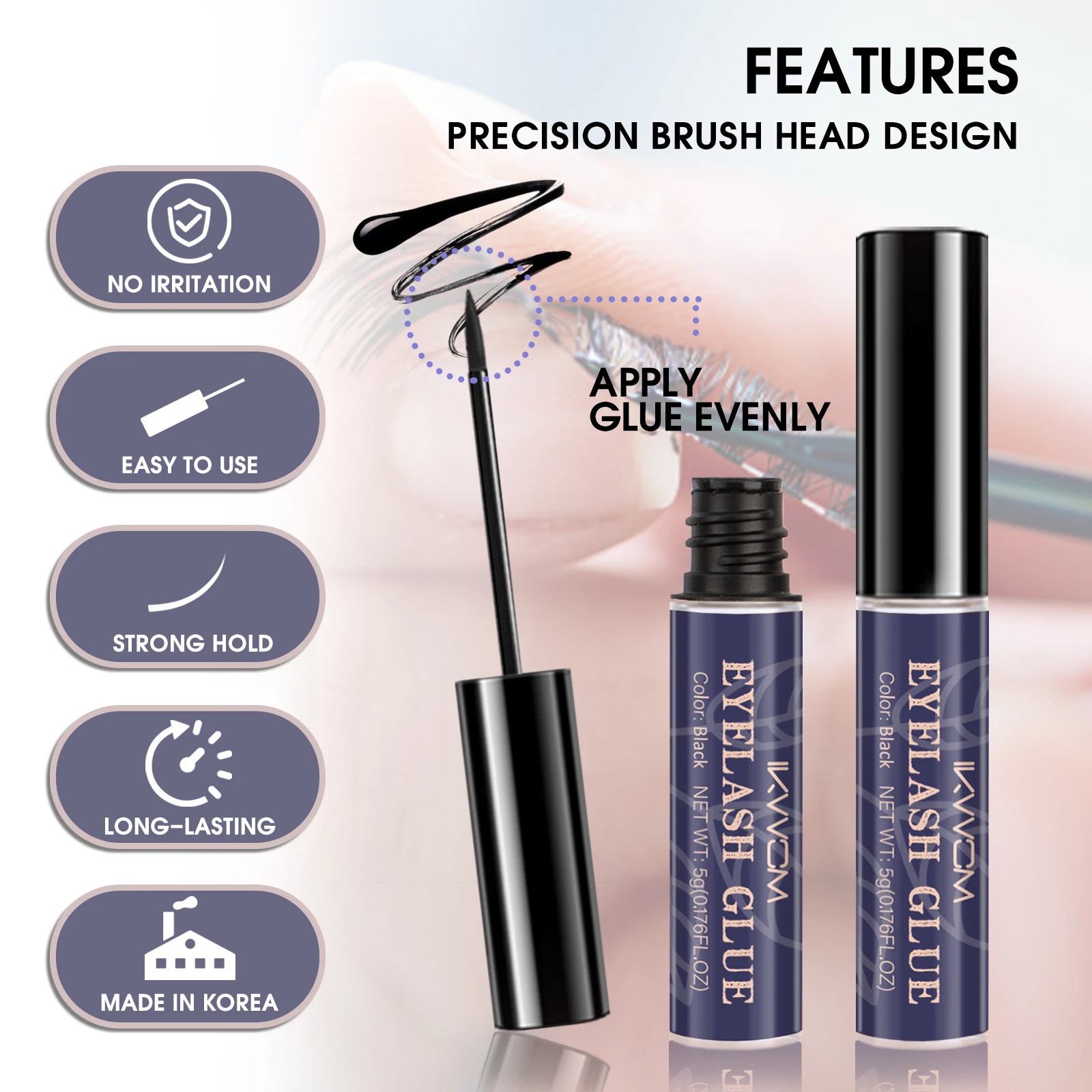 EASITENSION Korea Professional White Glue Waterproof Cluster Lashes Glue Quality High DIY Lash Adhesive Lashes Glue