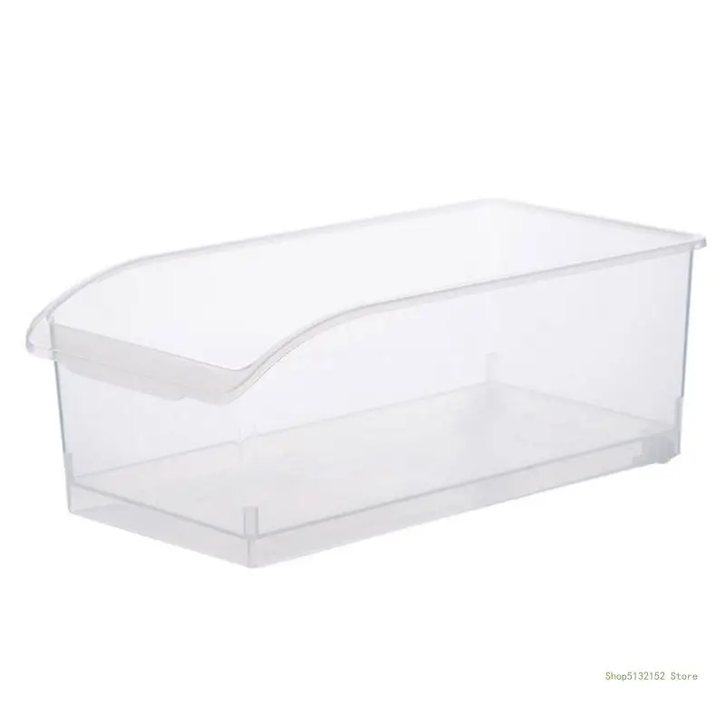 QX2E Japanese Clear Plastic Refrigerator Storage Container Basket Box Fridge Drawer Shelf Household Kitchen Pantry