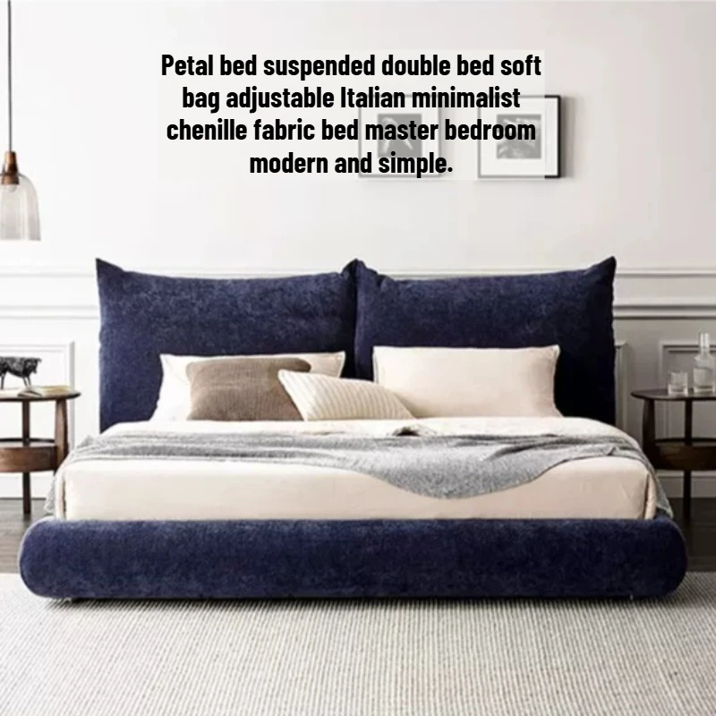 Hotel Floating Bed Italian Double 180x200cm Fabric Bed Loft Simple Camas Matrimoniales Bedroom Sets Full Set Furniture