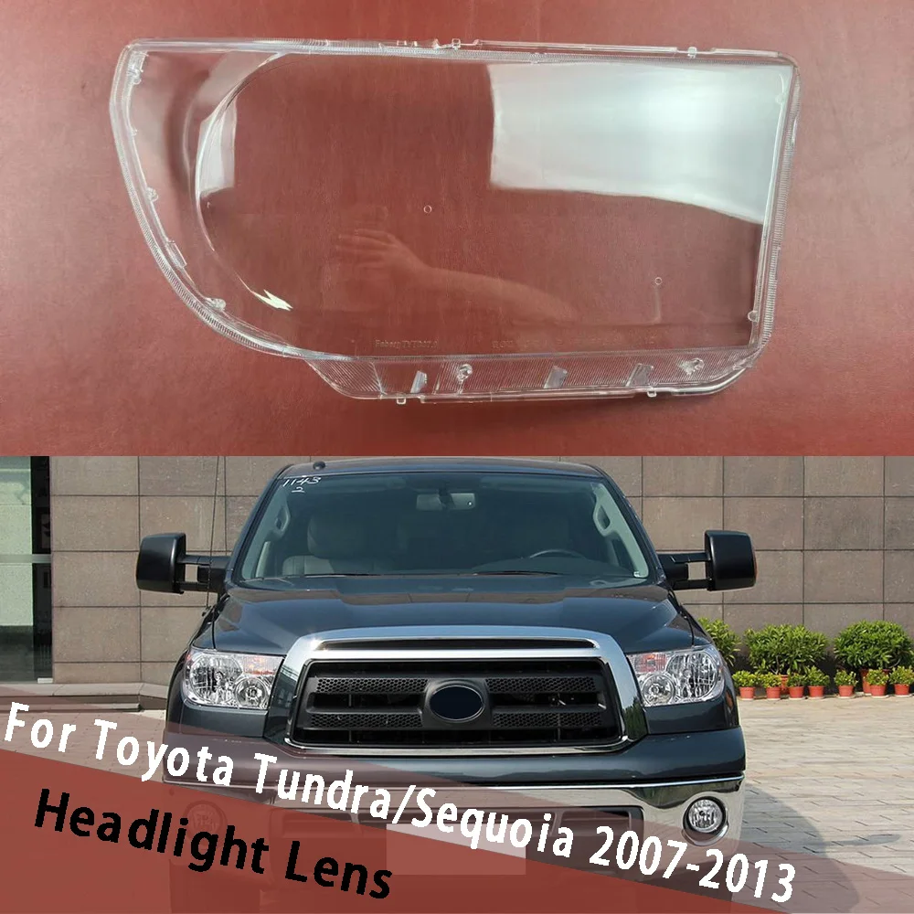 

For Toyota Tundra/Sequoia 2007-2013 (Clear Edge）Car Headlight Shell Transparent Lampshade Headlamp Cover Lens Plexiglass