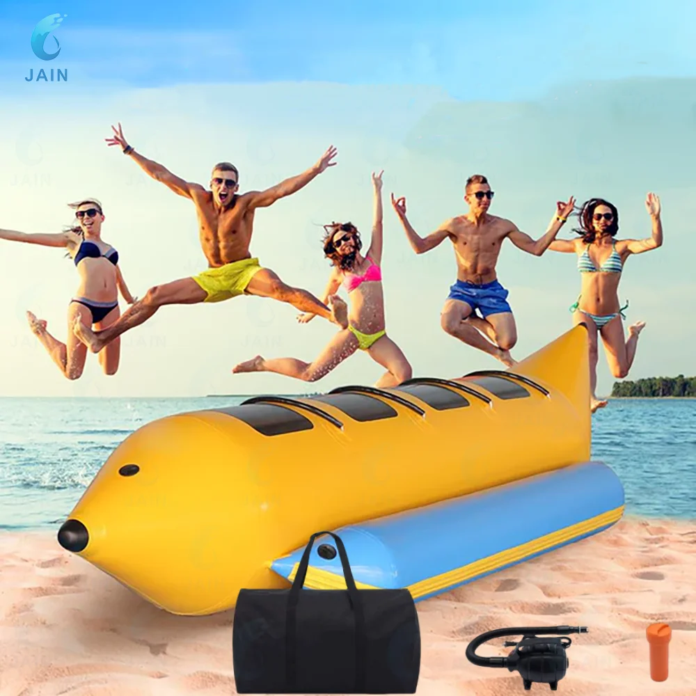 Towable Tubes for Boating, 1-3 Riders Inflatable Banana Boat for Water Sport to Pull Hot Dog Towable Tube for Water Recreation