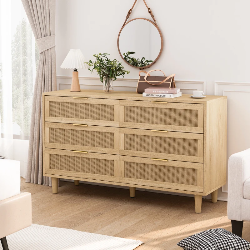

Drawers Storage Cabinet Rattan With Drawer Slides Bedroom Living Room