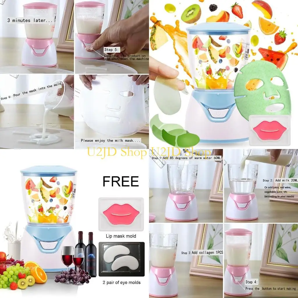 

U2JD 1Set Face Maker Machine for Facial Mask DIY Natural Fruit Vegetable Masks SPA Skin Care Tool Beauty Salon