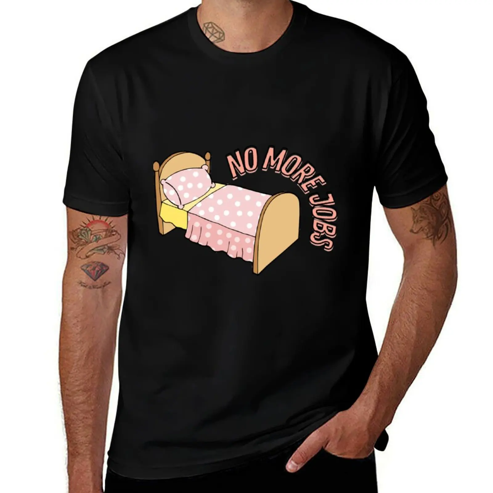 no more jobs Fitted Scoop T-Shirt man t shirt luxury T-Shirt